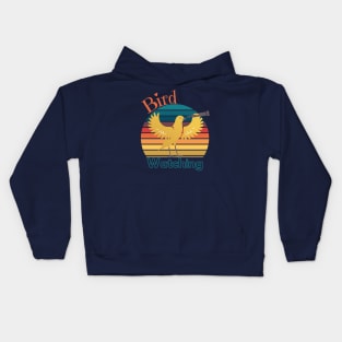 Vintage Bird Watching Kids Hoodie